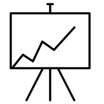 Line chart art with a line upward representing progress.