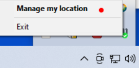 Right Click to Manage my location