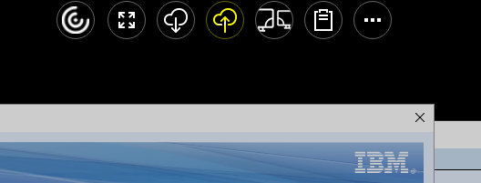 Select Upload Icon in the middle of the screen. Cloud with up arrow. 
