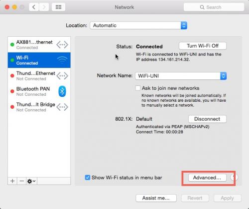 what program manages wireless connections for mac os x